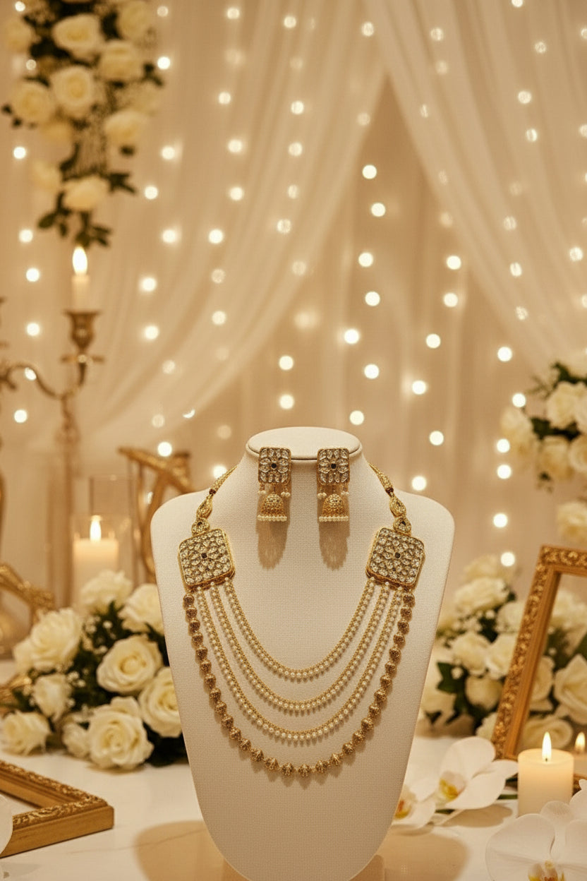 Emerland green Rani haar Long Necklace set