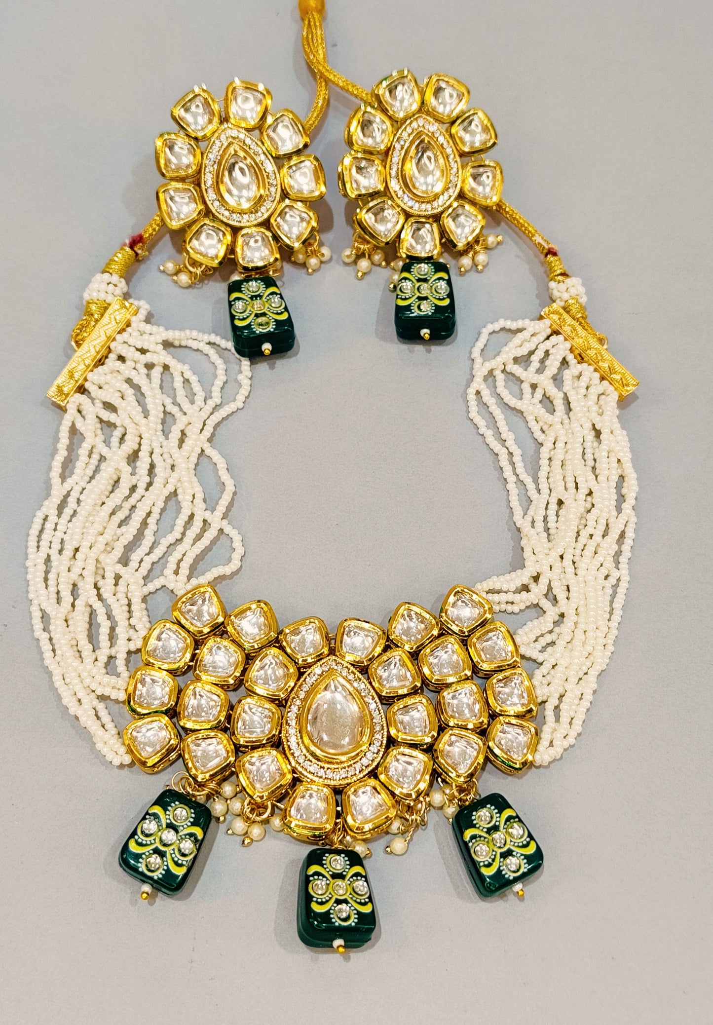 Emerland green SUKHI choker Necklace set