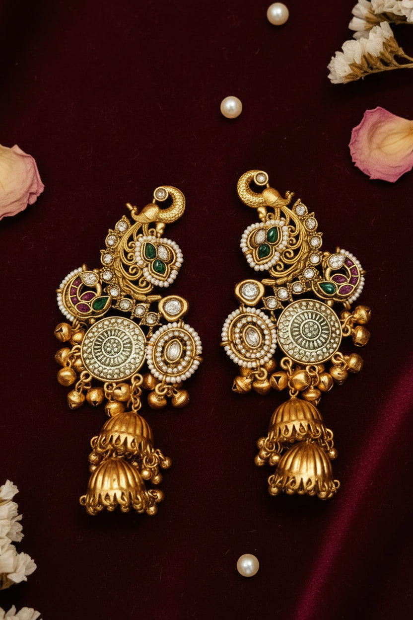 Gold Nazakat Earrcuff