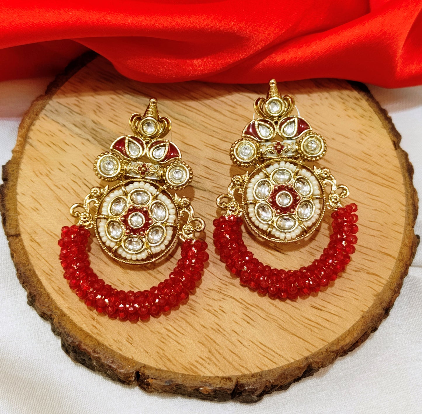 Maroon SHRIYA Chandbali