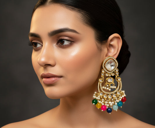 Multicolor Aarvi  Chandbali