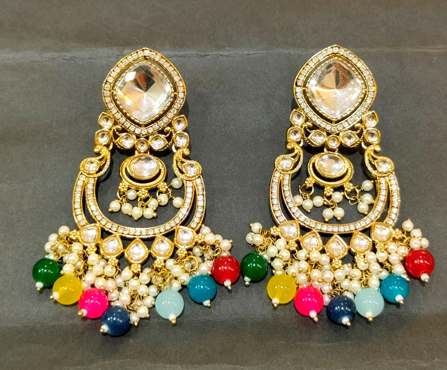 Multicolor Aarvi  Chandbali