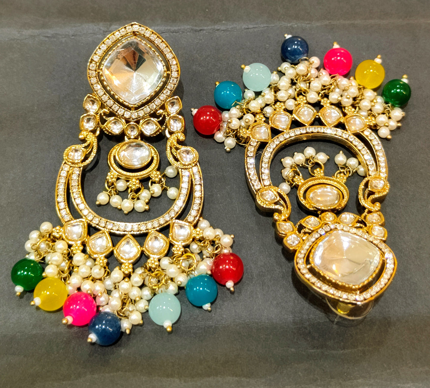 Multicolor Aarvi  Chandbali