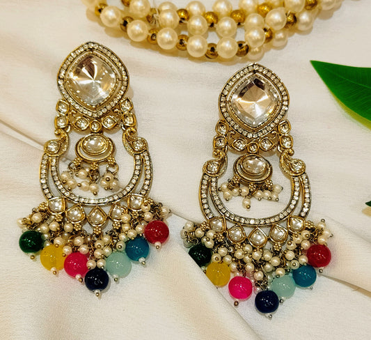 Multicolor Aarvi  Chandbali