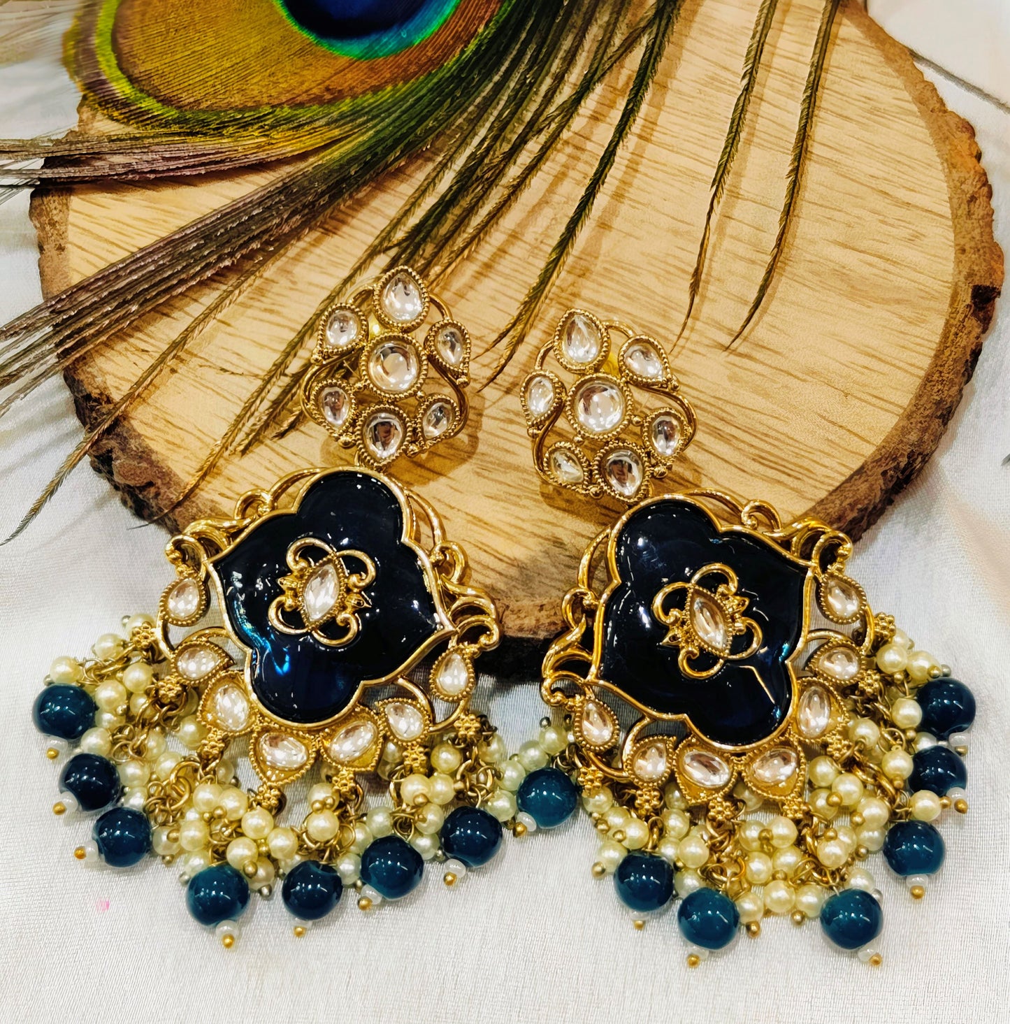 Navy Blue TANVI  jhumki