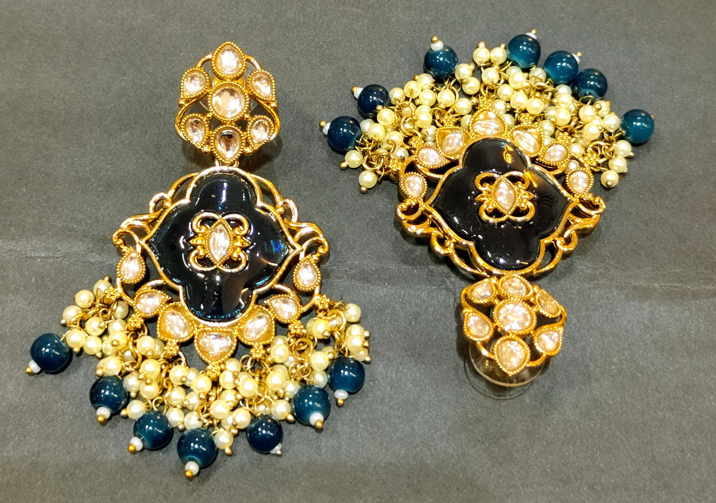 Navy Blue TANVI  jhumki