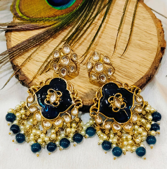 Navy Blue TANVI  jhumki
