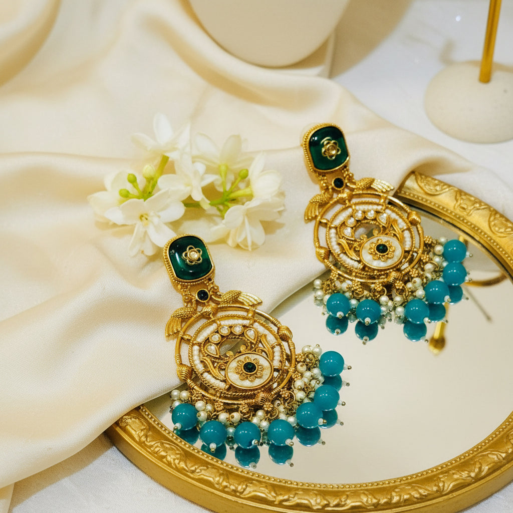 Turquoise CHARUL Chandbali