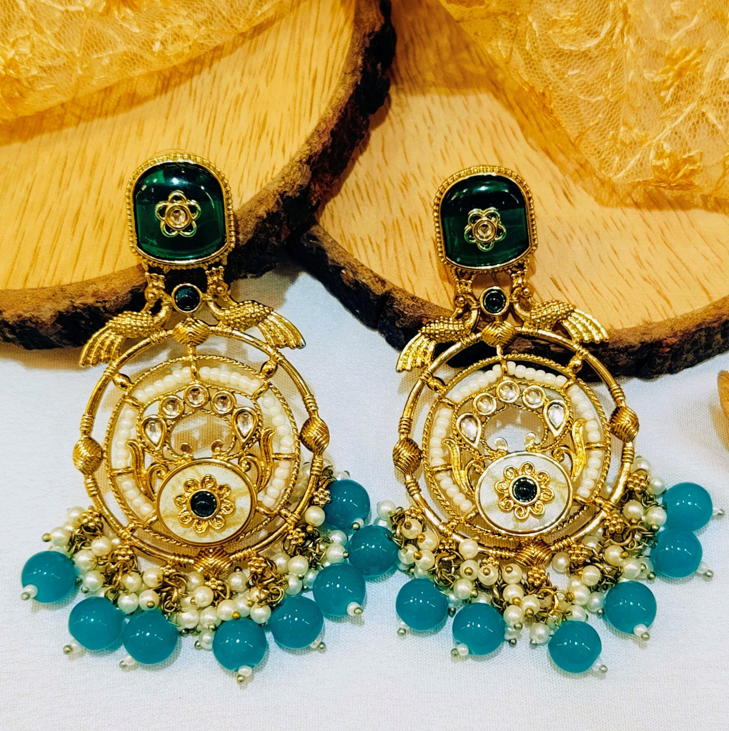 Turquoise CHARUL Chandbali